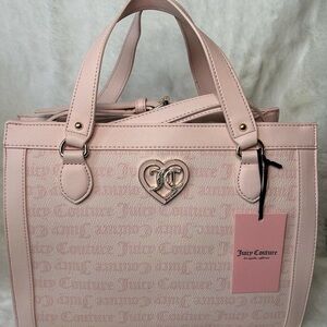 Juicy Couture Blush Pink Gothic Tote Bag